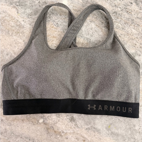 Under Armour Other - Under Armour Grey and Black Crossback Sports Bra